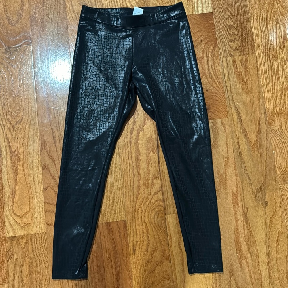 Express Faux Crocodile Print Stretch Pants